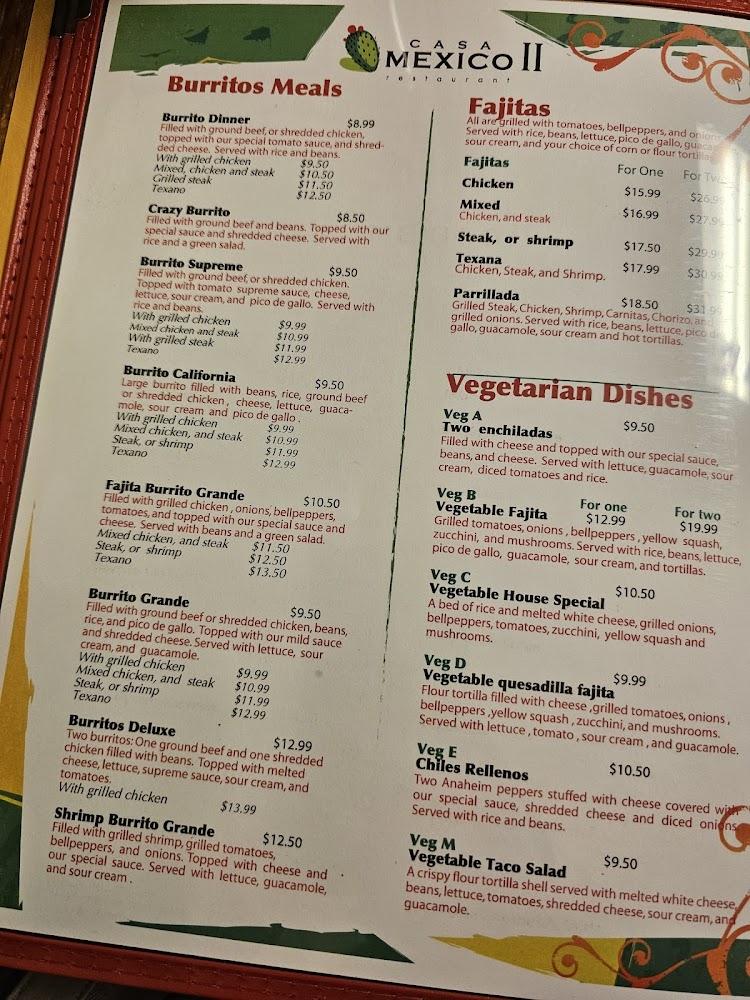 Casa Mexico II Menu image 4